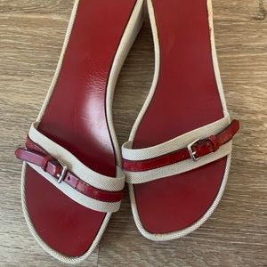 Hermès red sandal shoe